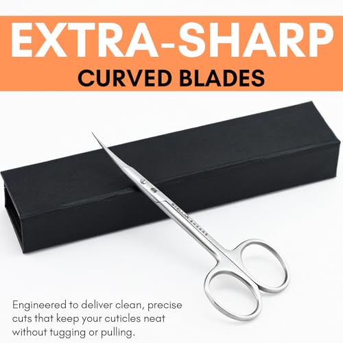 Stellar Shears Cuticle Scissors SS-CSS-07 - Precision Stainless Steel Blades for Nail & Eyebrow Trimming