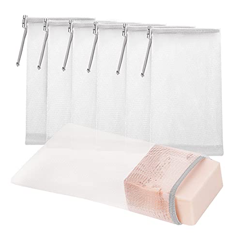 Cobahom 6 Pack Mesh Soap Bags for Bath & Shower - 6x3.5 Inch