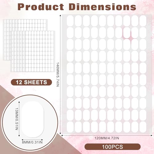 1200 Pcs Double Sided Nail Tape for Press On Nails & Displays