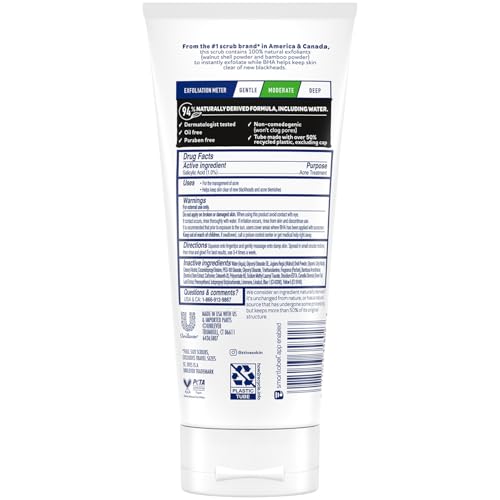 St. Ives Green Tea & Bamboo Facial Scrub for Acne-Prone Skin 6 Oz