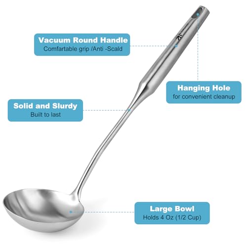Durable Stainless Steel Soup Ladle - 13.8" Cooking Utensil