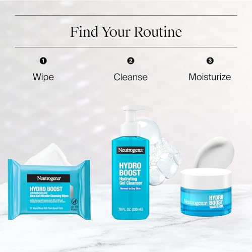Neutrogena Hydro Boost Hydrating Gel Cleanser, 7.8 fl. oz - Gentle Makeup Remover with Hyaluronic Acid