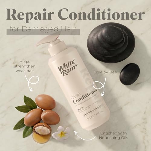 White Rain+ Repair Conditioner for Damaged Hair, Scented, 15 fl oz (Pack of 2)