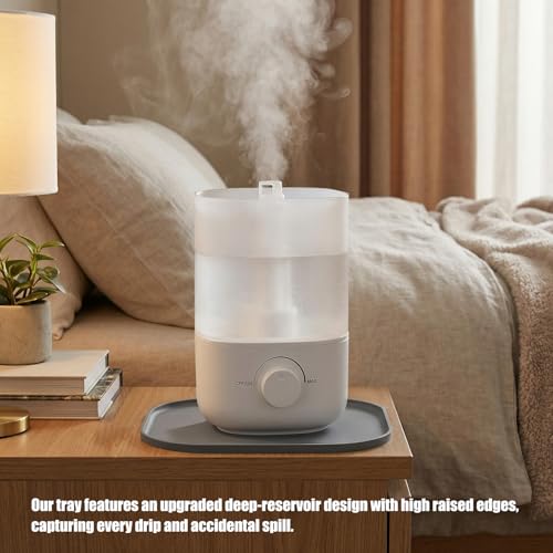 Universal Silicone Humidifier Drip Tray - 10.23" Leak-Proof Floor Protector