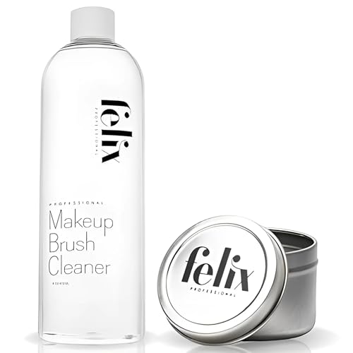 Felix Professional Liquid Makeup Brush Cleaner - 8 Fl Oz, Quick Drying & Fragrance Free