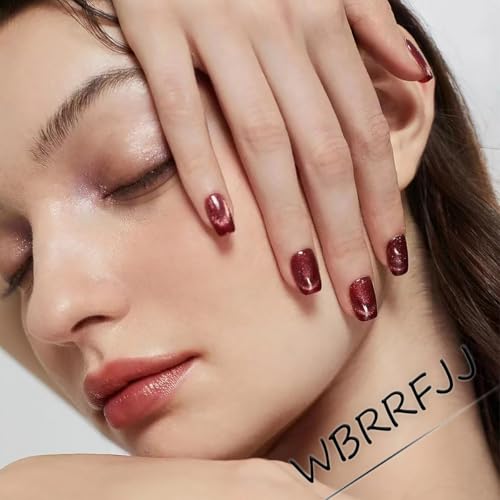 24 Pcs Short Square French Tip Press-On Nails with Glitter Rhinestones