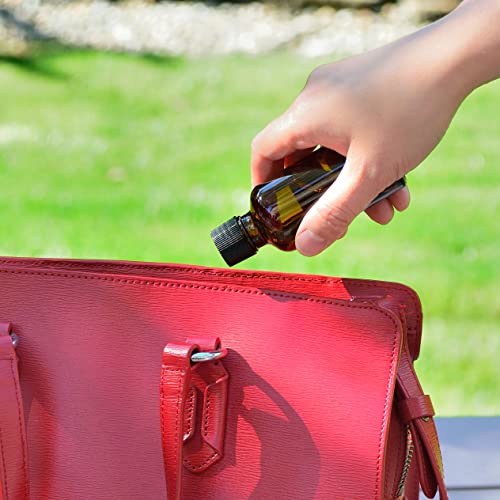 2 Ounce Amber Glass Bottles with Black Lids - 16 Pack for Essential Oils & More