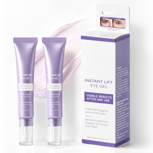 Hydrating Under Eye Firming Gel - 2 Pack Fast-Absorbing Eye Serum, 15mL