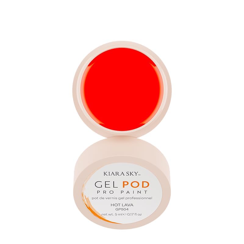 Kiara Sky Gel Art Pod - Hot Lava Neon Orange Professional Nail Paint 5ml