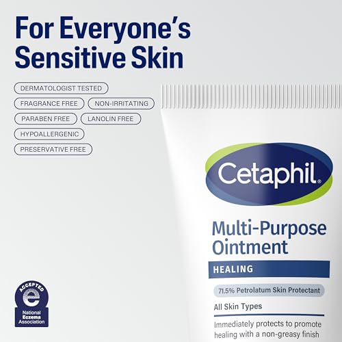 Cetaphil Healing Ointment for Dry Skin, 3 oz - Hypoallergenic & Fragrance-Free