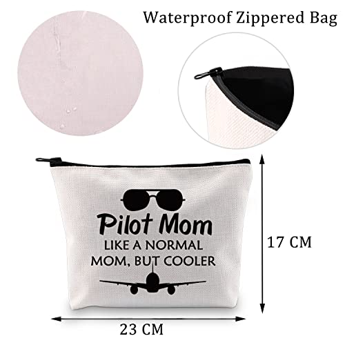 Pilot Mom Like a Normal Mom but Cooler Makeup Bag - Pilot Mom Variation MBMSO