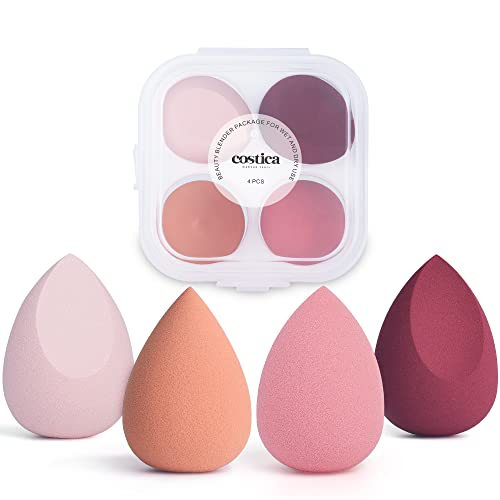 COSTICA 4 Pcs Makeup Sponge Set for Flawless Foundation Blending