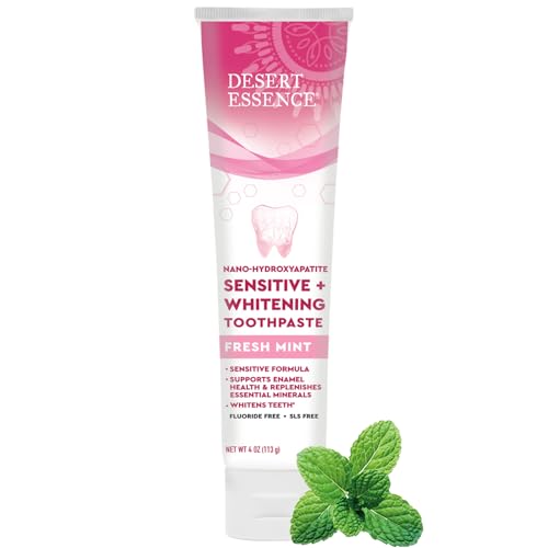 Desert Essence Nano-Hydroxyapatite Sensitive Whitening Toothpaste, 4 oz
