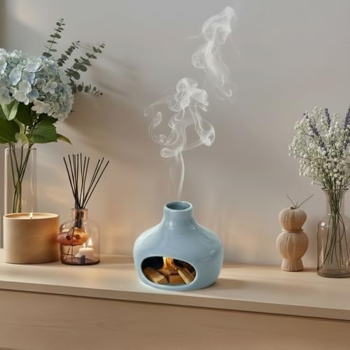Ceramic Palo Santo Incense Holder with Chimney Burner