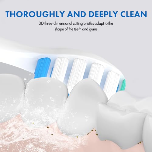 Topkitfice 10 Blue Replacement Toothbrush Heads for Philips Sonicare | Soft, Compatible with Snap-On System