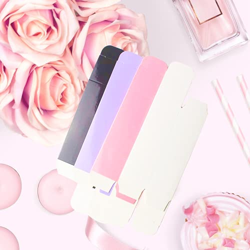 50pcs Pink Lip Gloss & Mascara Paper Boxes - Cosmetic Packaging Organizer