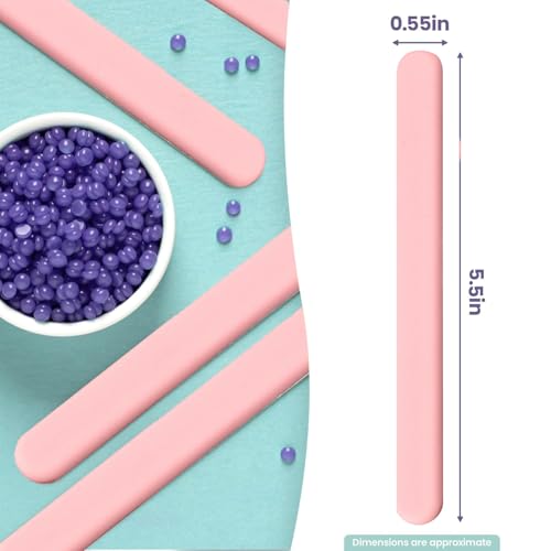 Silicone Wax Warmer Liner with 2 Wax Spatula Sticks - Pink