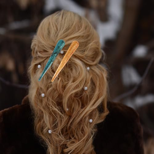 Beaupretty 6pcs Large Acrylic Alligator Hair Clips - As Shown