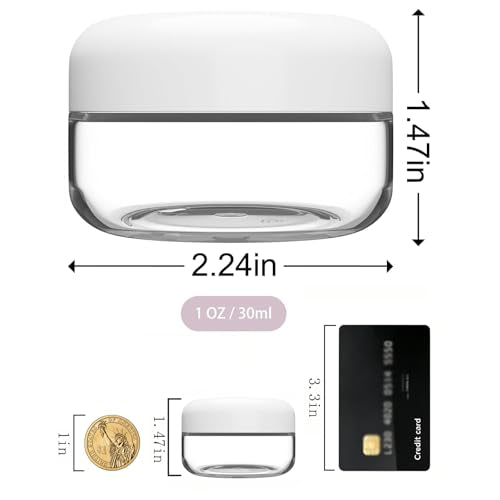 1oz Travel Size Containers - Leak-proof Toiletry Jars, 4 Pack