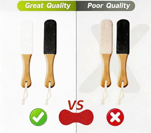 2-Pack Professional Pedicure Foot File with Wooden Handle