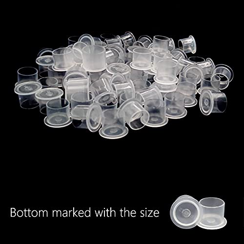 300PCS Disposable Tattoo Ink Cups - 14mm Plastic Pigment Caps