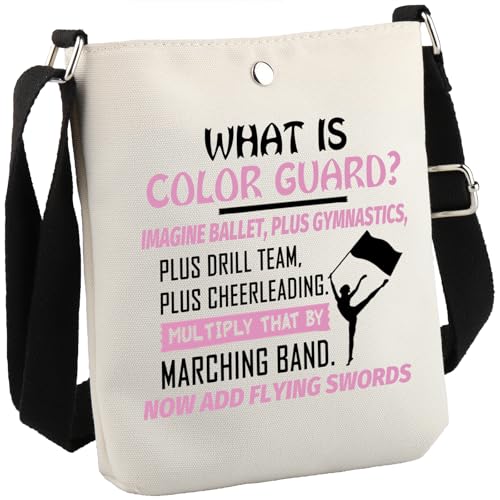 Color Guard Makeup Bag - Canvas Cosmetic Organizer for Marching Band Gift