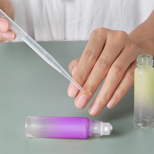 SESENSE 10ml Essential Oil Roller Bottles - 12 Pack with Funnel & Dropper