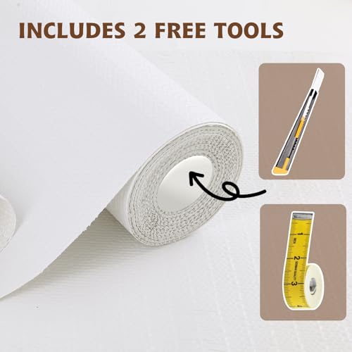 Non-Adhesive Shelf Liner 12in x 20FT - Waterproof & Non-Slip White