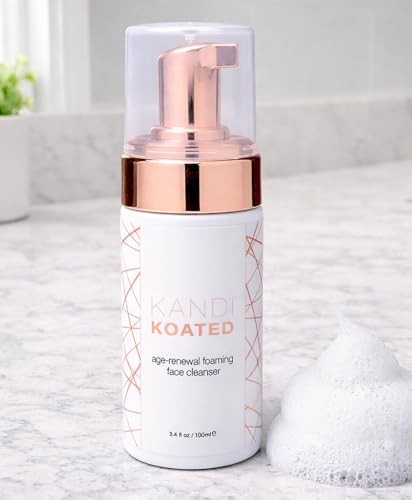 Kandi Koated Age-Renewal Foaming Facial Cleanser with Turmeric & B3, 3.4 oz