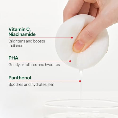 Dr. G Brightening Vita Peeling Pads - 70 Count Exfoliating Face Pads for Skin Brightening and Blackhead Removal