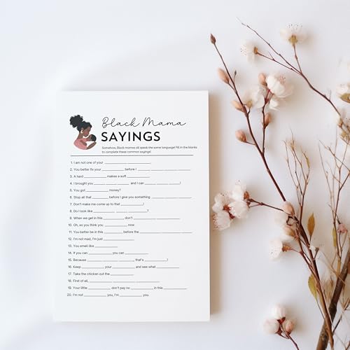 Baby Shower Game Cards - 50 Fun Fill-in-the-Blank Party Activity Sheets