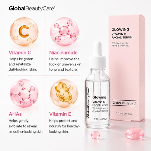 Global Beauty Care Vitamin C Facial Serum - Brightening Face Serum (2 Pack)