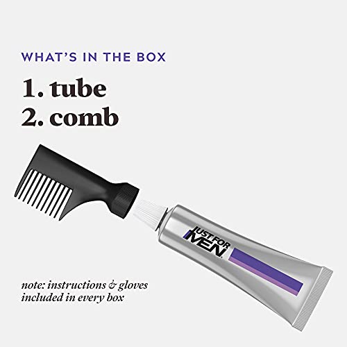 Just For Men Touch of Gray Hair Color Kit Medium Brown T-35 Pack of 2 with Comb Applicator