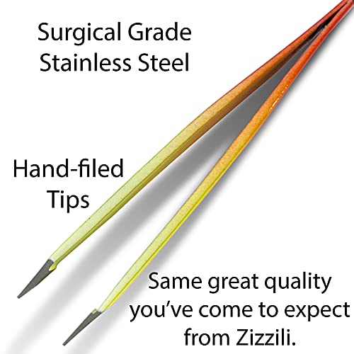 Zizzili Basics Sherbet Mini Slant Tweezers - Precision Eyebrow & Facial Hair Removal