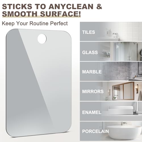 Fogless Shower Mirror for Shaving & Makeup - 11.02" x 7.87"