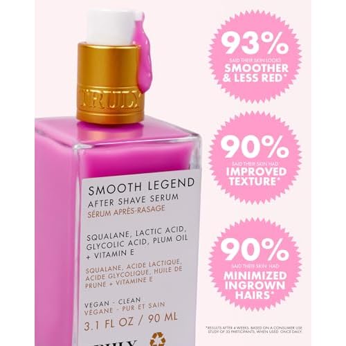 Truly Beauty Luxury After Shave Serum | Soothing & Hydrating Post Shave Treatment to Prevent Ingrown Hair For Smooth, Irritation-Free Skin