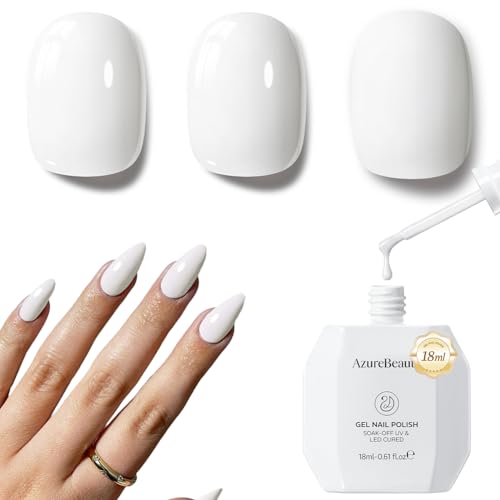 AZUREBEAUTY 18ML White Gel Nail Polish - High Gloss for French Tips