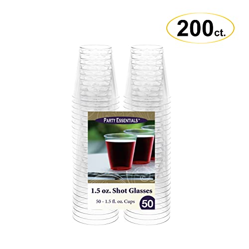 Party Essentials 200-Count Disposable 1.5-Ounce Shot Glasses