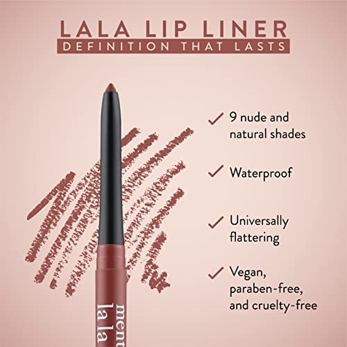 Mented La La Vegan Lip Liner for Women, Dark Brown, Water-Resistant & Long-Lasting