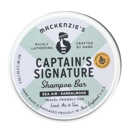 MacKenzie's Captain's Signature Shampoo Bar - Sea Air, 3.5 oz Travel Bar