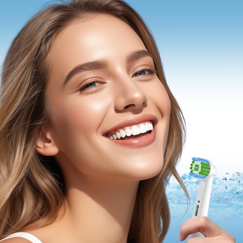 Swistarhan Green Replacement Toothbrush Heads Pack of 12 for Oral B Electric Models