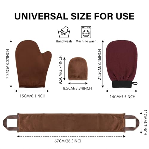 Lifory Self Tanning Mitt Kit with Back Applicator, Face Mini & Storage Bag