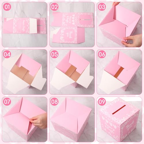 Cielito Lindo Diaper Raffle Tickets & Box Set - 50 Pink Cards