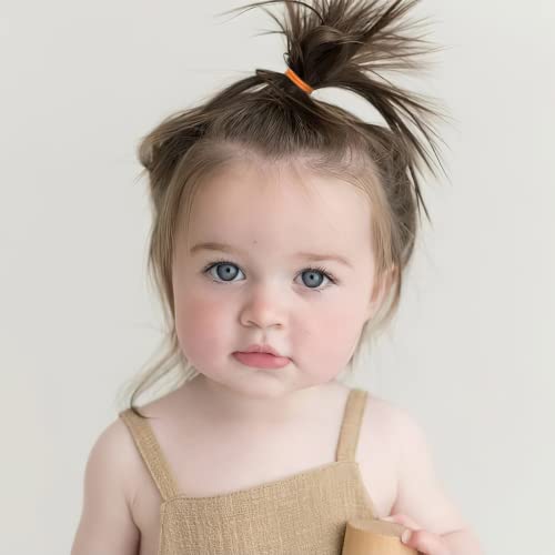 CÉLLOT 300pcs No Crease Hair Ties for Kids - 2.7cm Ponytail Holders