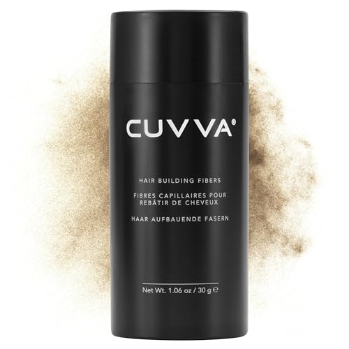 CUVVA Hair Building Fibers 30g - Instant Thicker Hair in Medium Blonde - For Men & Women