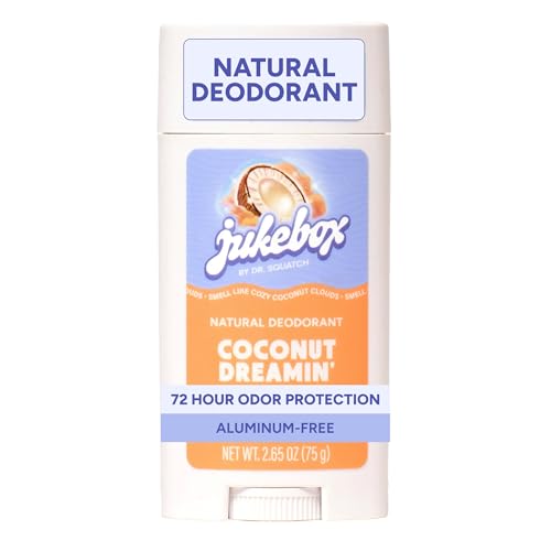 Jukebox Natural Deodorant for Women - Aluminum Free, 72-Hour Odor Control, Coconut Dreamin' Scent