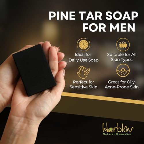 All Natural Pine Tar Soap Bar 4oz - Anti-Acne & Eczema Relief