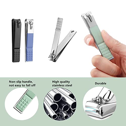 Large Toenail Clippers Set for Thick Nails - 4Pcs with Sharp Curved Blades