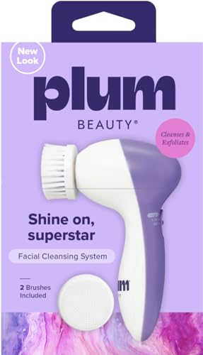 Plum Beauty Facial Cleansing System with 2 Brush Heads