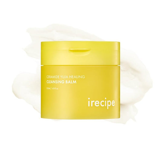 IRECIPE Ceramide Yuja Makeup Cleansing Balm with Travel Size | Deep Cleansing All-in-One Korean Face Cleanser, Makeup Remover, Zero Irritation, Blackheads Remover, Clean Beauty, Vegan (135g / 4.76oz)